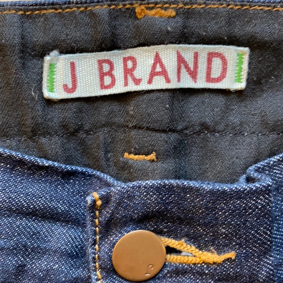 J BRAND wide leg flared bottom jeans with linen - Picture 7 of 15